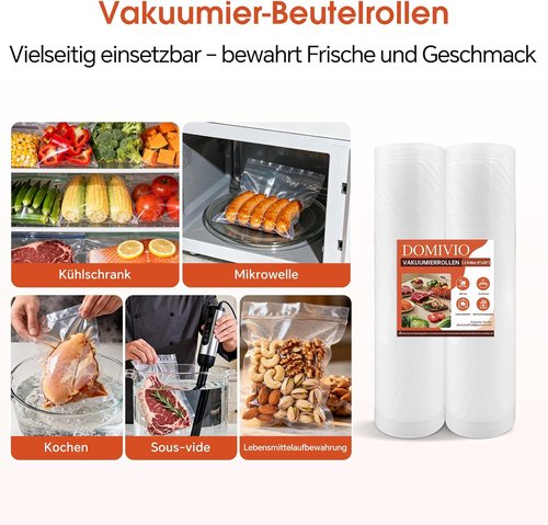 FoodSaver Vacuum Sealer Rolls - 2 Pack BPA-Free 8" x 16' Bags for Food Storage & Sous Vide Cooking