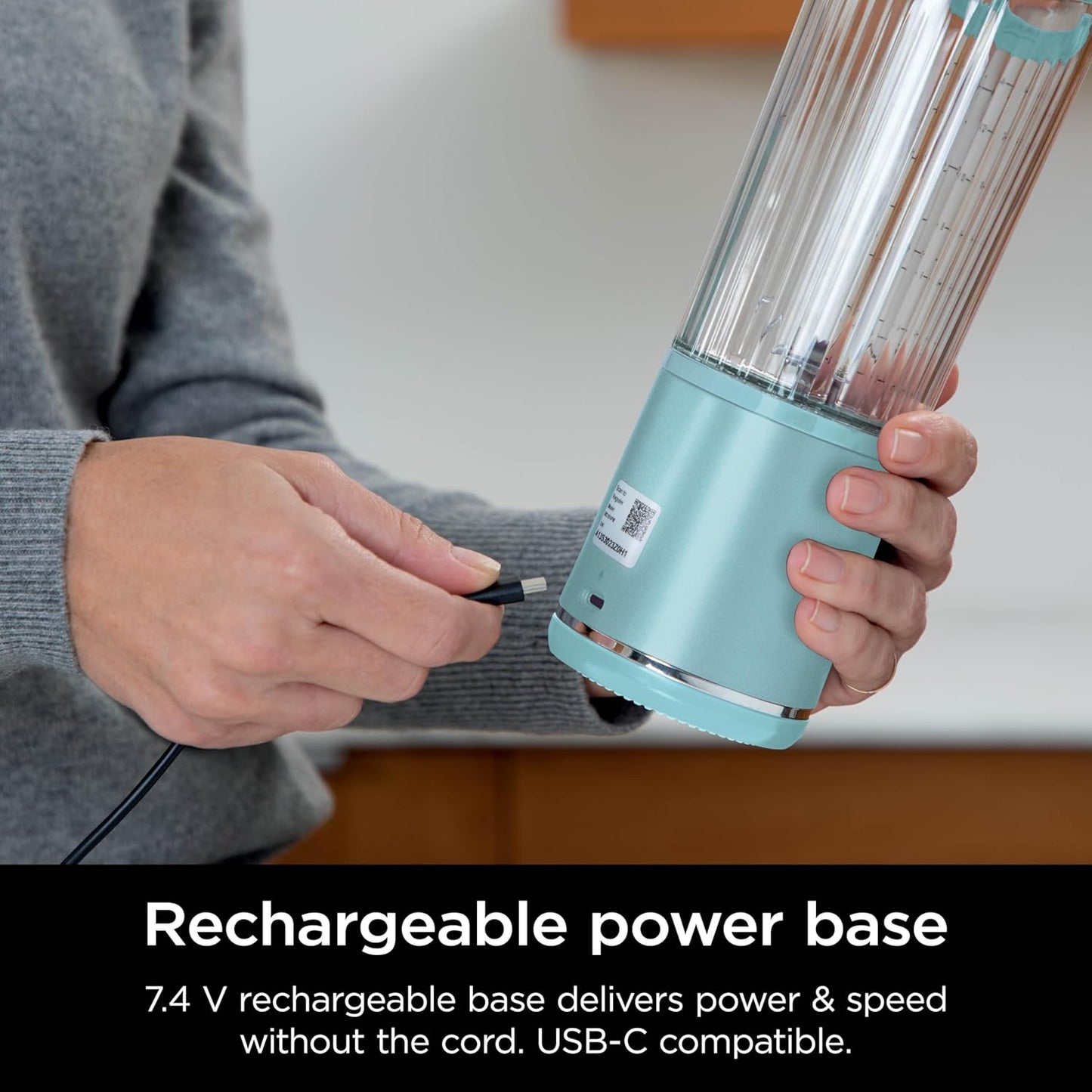 Ninja Blast Portable Blender - Cordless 18oz Personal Blender for Smoothies & Shakes | BPA-Free, USB-C Rechargeable, Aqua