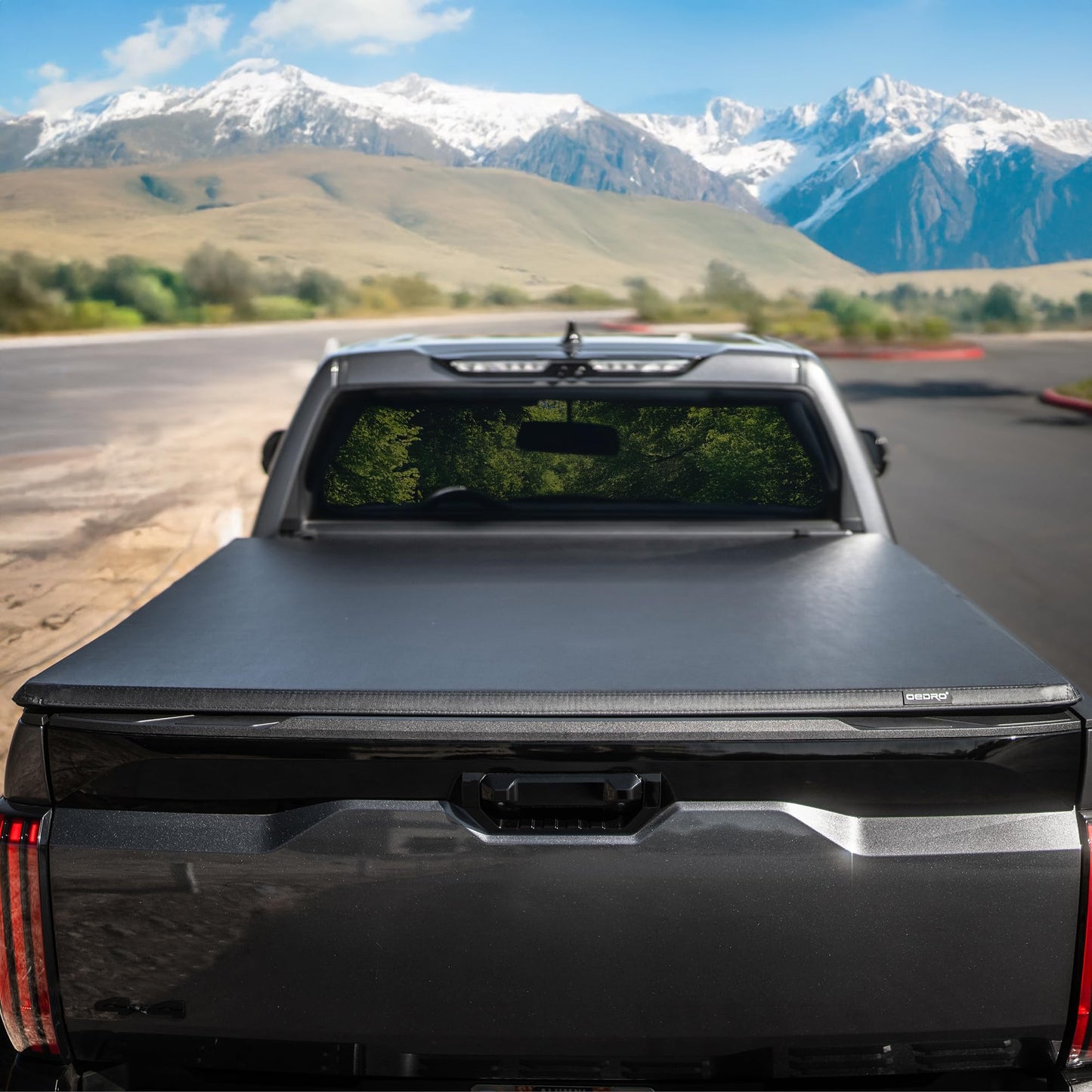 oEdRo Upgraded Soft Tri-fold Truck Bed Tonneau Cover On Top Compatible with 2014-2018 Chevy Silverado 1500 / GMC Sierra 1500 with 5.8ft Bed, Fleetside