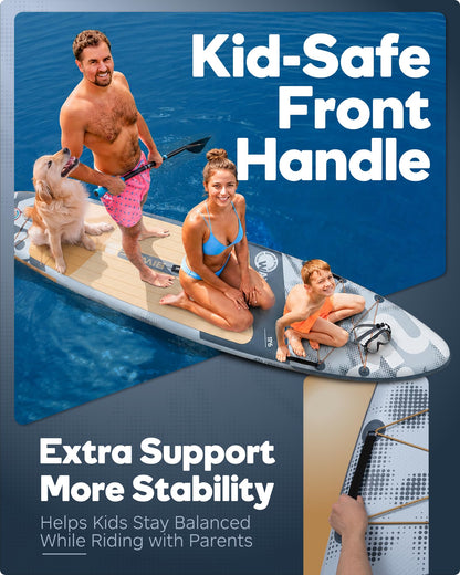 Hiwave Stable All Around Stand Up Paddleboard W/Enhanced Balance,Extra Wide 35, 450 lb High Weight Capacity,11'6"*35"*6",for Beginners,Intermediate, Family,Couples,Lake and Ocean Touring