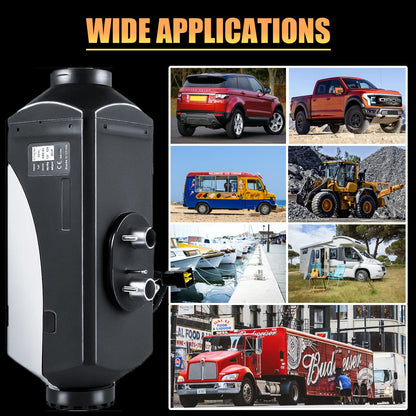 WAYSKA Diesel Air Heater 12V, 15L Tank, Diesel Heater 8KW, Muffler, Diesel Parking Heater with LCD Monitor & Remote Control for Trucks, Trailer, Boat and Motor-Home