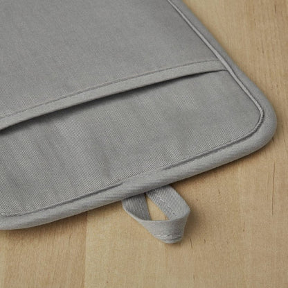 KitchenAid Ribbed Soft Silicone Pot Holder 2-Pack Set, Grey, 7"x9"