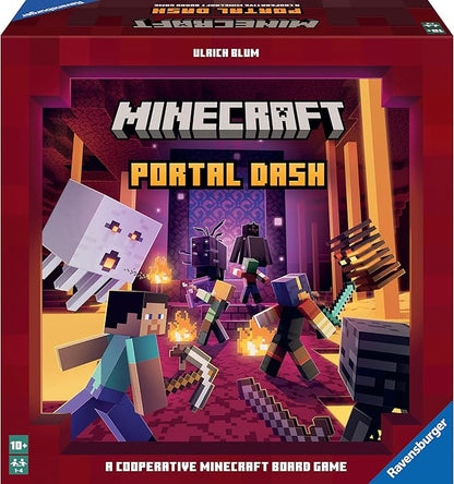 Ravensburger Minecraft: Portal Dash - Engaging Family Board Game for Kids and Adults | Adventure-Packed Gameplay | Ideal Gift for Minecraft Enthusiasts | Suitable for Age 10 and Above