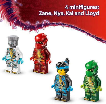 LEGO NINJAGO Ninja Spinjitzu Temple Building Toy Playset - Pretend Play Preschool Ninja Toy for Kids Boys and Girls Ages 4+ - with 4 Minifigures - Gift Idea for Birthdays - 71831