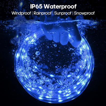 720 LED Rope Lights by [Brand Name] - 100Ft Waterproof Outdoor Lights with Remote, 8 Modes & 4 Brightness Levels | Blue