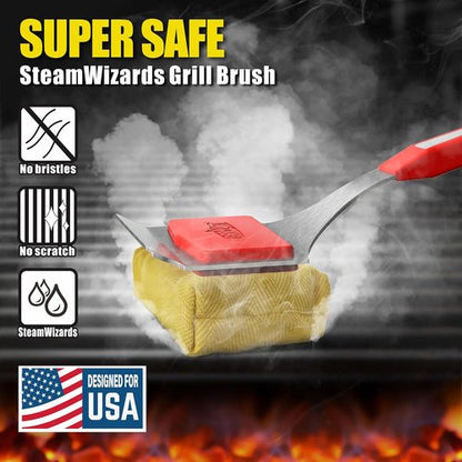 GRILLART BBQ Wire Brush Set - Extra Strong & Bristle-Free Grill Cleaning Tools