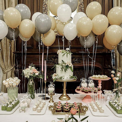 PartyWoo Cream Balloons 50 pcs 12 Inch Beige Ivory Nude Neutral Boho Fall Latex Helium Balloons for Wedding Graduation Birthday Boy Baby Shower Cowgirl Jungle Theme Party Decorations Brown-F56