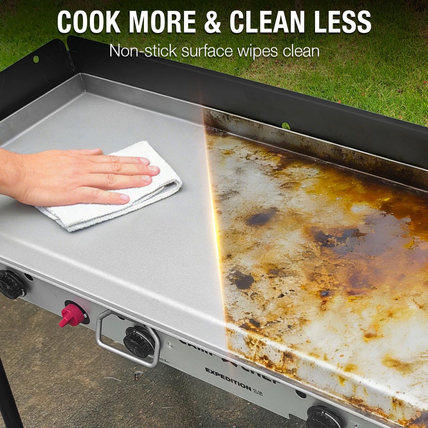 Hisencn Cast Iron Flat Top Fry Griddle for Camp Chef 3 Burner Stove, Griddle Top for Camp Chef Stove, GB90D, TB90LW, TB90, TB90LWG, TB90LWG15,SPG90B,CCH3,Portable Outdoor Stove Accessories,16 x 37 in