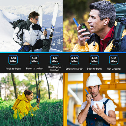 GOCOM G600 FRS Walkie Talkies for Adults Long Range Two Way Radio Rechargeable 8 Pack Hand held radios