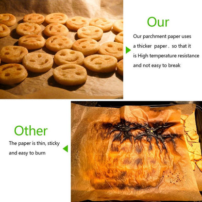 QYH 100 Pcs Parchment Paper Sheets for Baking, 8x12 Inches Unbleached, Precut Parchment Paper for Baking Cookies, Frying, Air Fryer, Cooking, Grilling Rack, Oven