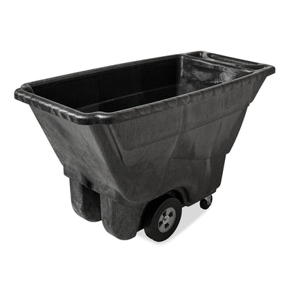 Rubbermaid Commercial Products Tilt Dump Truck/Trash Cart/Garbage Collection/Recycling, 850 lbs 1/2 Cubic Yard Heavy Load Capacity with Wheels, Black, Office/Warehouse/Facility Management