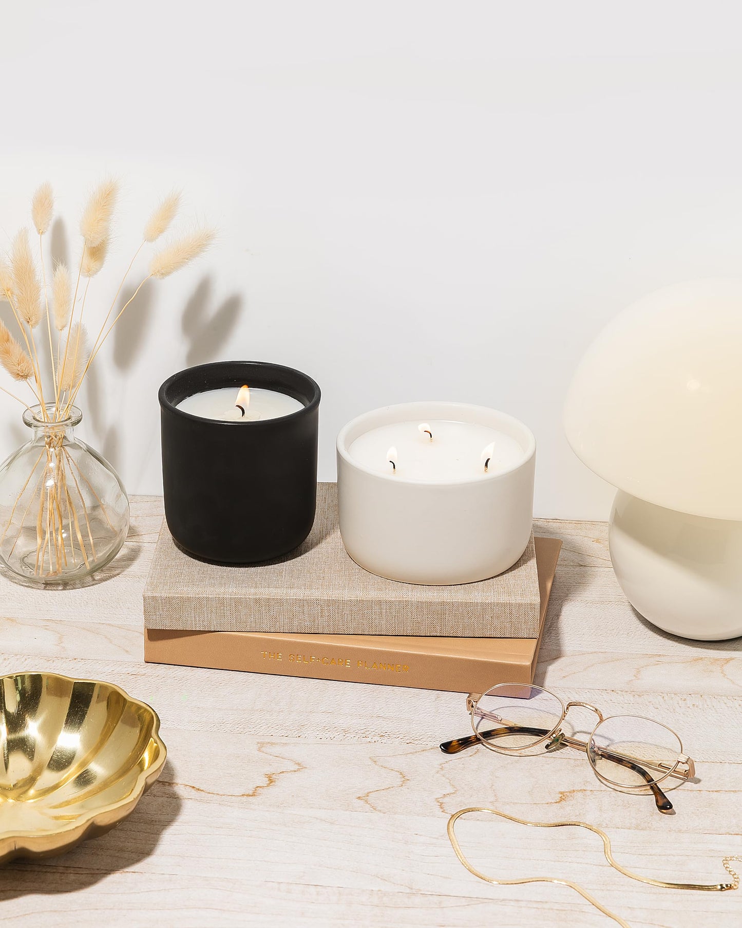 Wicked Rose Candle Co. Elven Ember Scented Candle | Honeysuckle, Palo Santo & Sandalwood | 10 oz Hand-Poured Coconut Apricot Wax | 45+ Hour Clean Burn | Reusable Ceramic Vessel