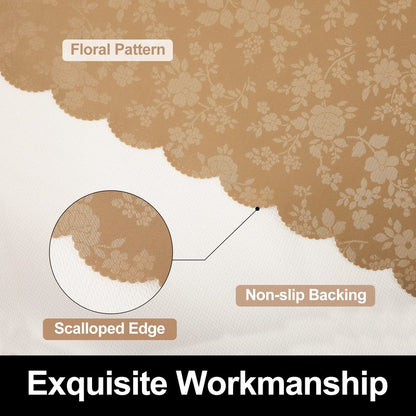 Smiry Round Table Cloth, Waterproof Heavy Duty Vinyl Tablecloths, Wipeable Washable Table Cover for Kitchen and Dining Room (Brown, 70" x 70")