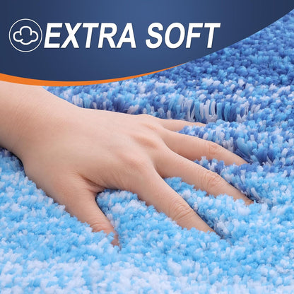 OLANLY Bathroom Rugs - Extra Soft Microfiber Mat | Quick Dry & Washable 30x20, Light Royal Blue
