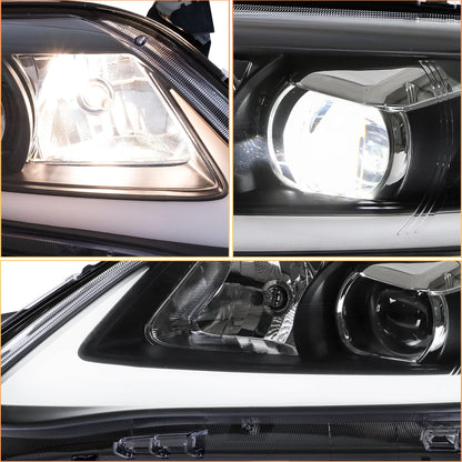 VLAND Headlights Assembly for 2010 2011 Toyota Camry Base, SE, LE, XLE Seden (US Version), Front Headlamp Assembly with Sequential Turn Signals, 1 Pair