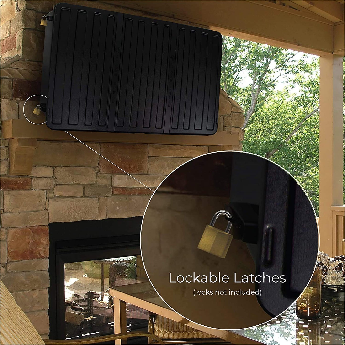 Storm Shell SS-65 Outdoor TV Enclosure, 56-65 inch, Black