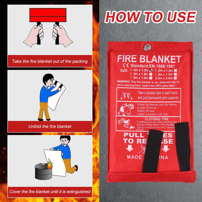 Simihiran 30 Pack Emergency Fire Blanket for Home and Kitchen Fire Suppression Blanket Fiberglass Fire Blanket for House Camping Car Office Warehouse Emergency Survival Safety (39.3 x 39.3 Inch)
