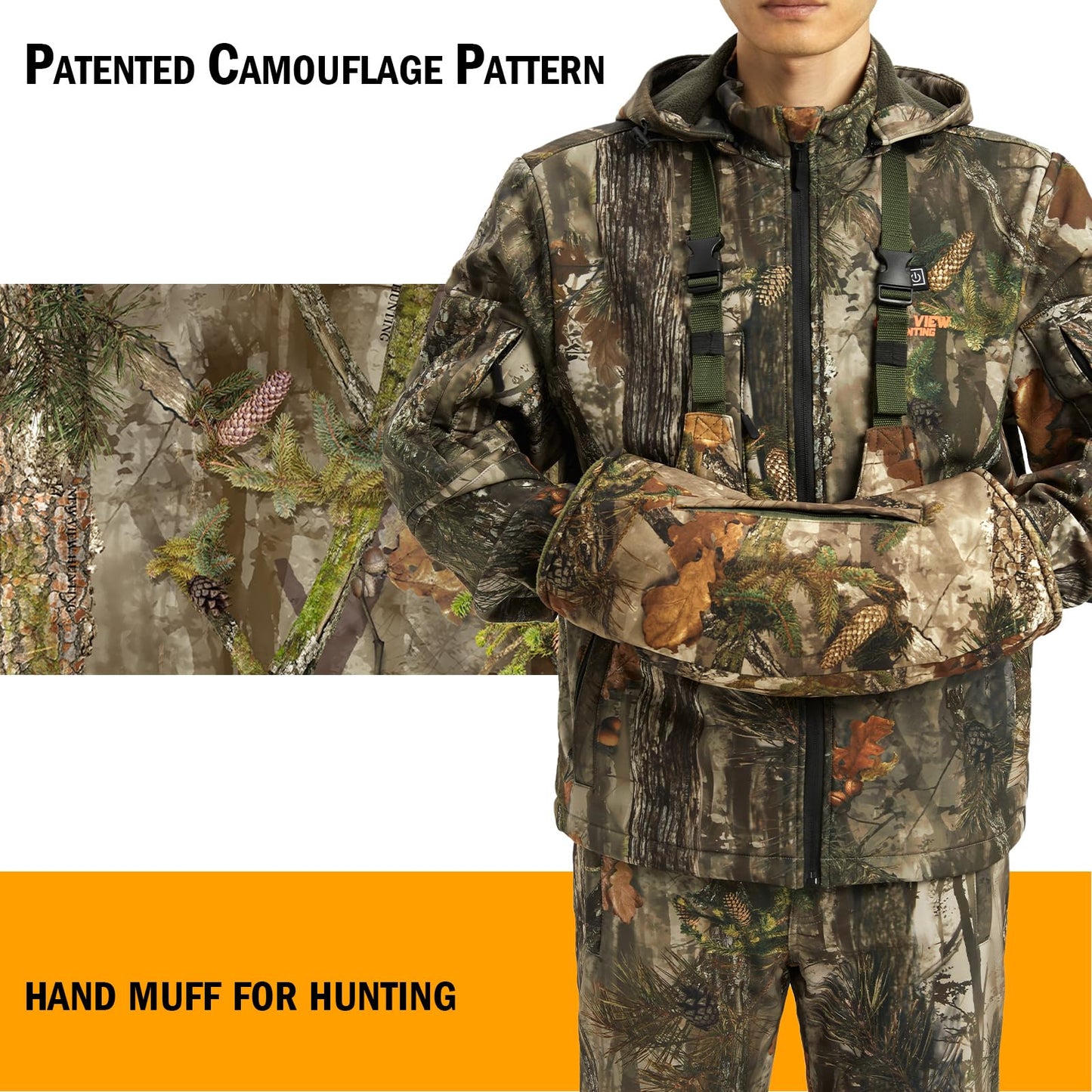 NEW VIEW 60L Hunting Backpacks & Hand Muff for Hunting