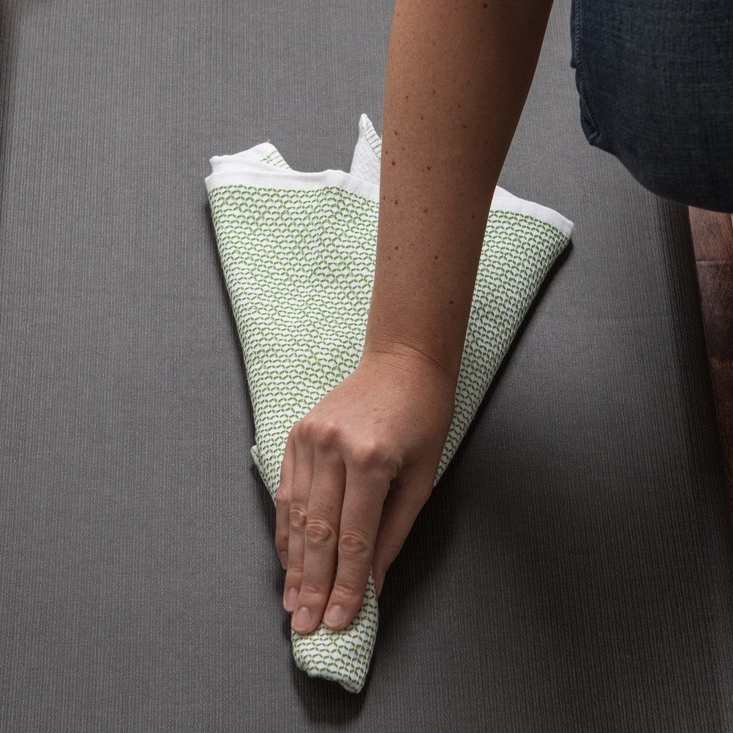 NewLife by GelPro Ergo-Foam Cushioned Anti-Fatigue Standing Kitchen Floor Mat, Padded Stain-Resistant, Waterproof, Non-Slip Comfort Padded Desk/Office Mat - 20" x 32", Grasscloth Charcoal