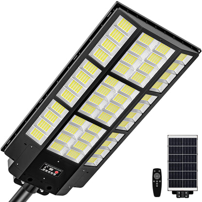 15000W Solar Street Light, Super Bright Solar Street Lights Outdoor Waterproof, 320° Solar Flood Lights Outdoor with Dusk to Dawn Motion Sensor Remote, 62000mAh IP67, for Parking Lot Yard Garage Farm