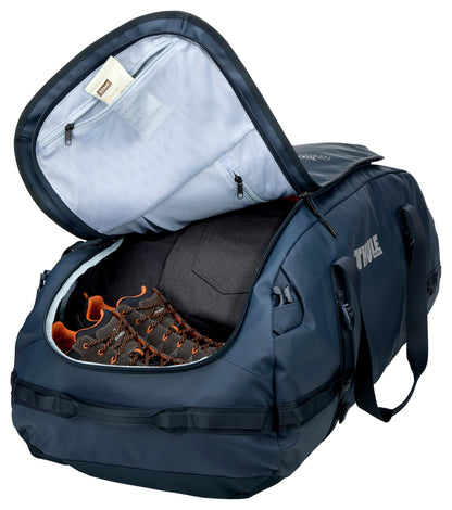 Thule Chasm 130L Duffel, Easy to Pack, Converts to Backpack, Internal mesh Pockets, Lockable Zippers, Recycled Materials