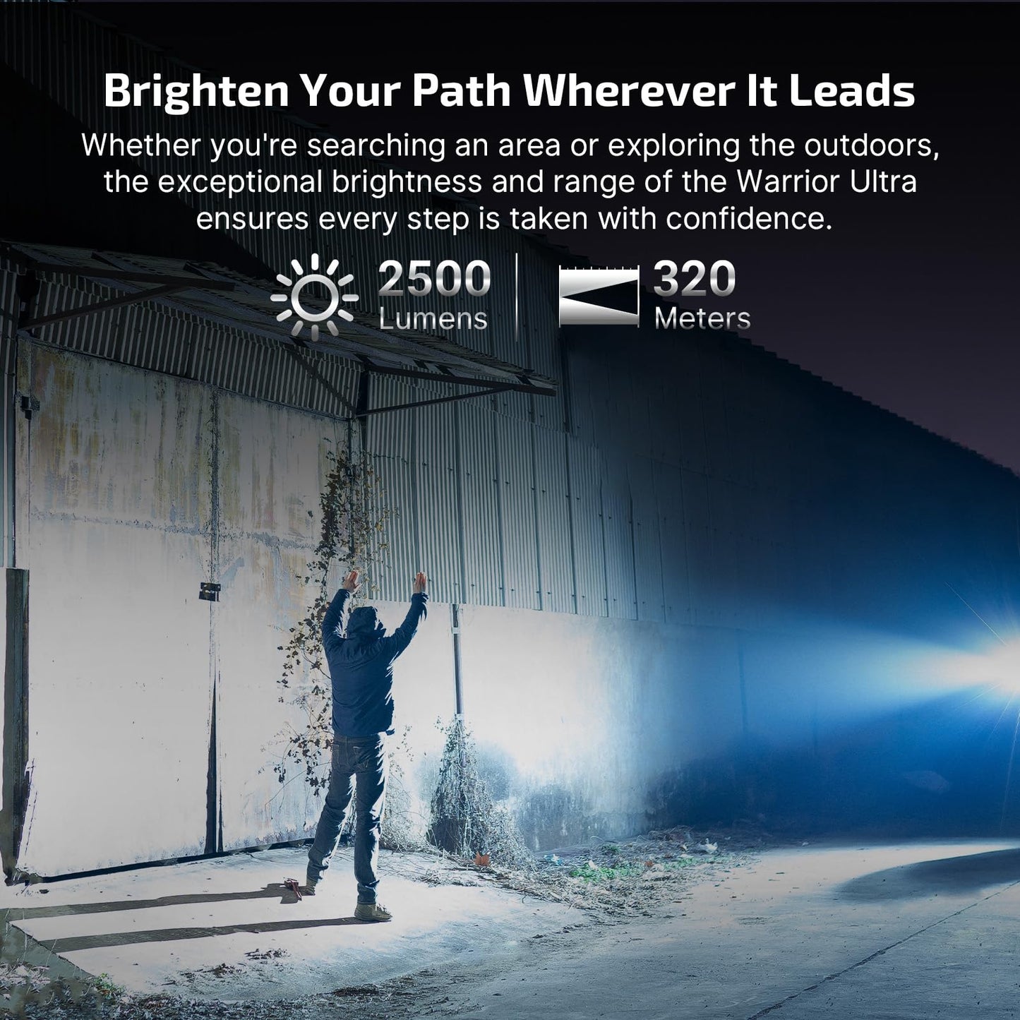 OLIGHT Warrior Ultra 2500 Lumens Tactical Flashlight, Compact Dual Switches Rechargeable Bright Light with Proximity Sensor, Suitable for Emergency, Outdoor, Searching (Olive-Green)