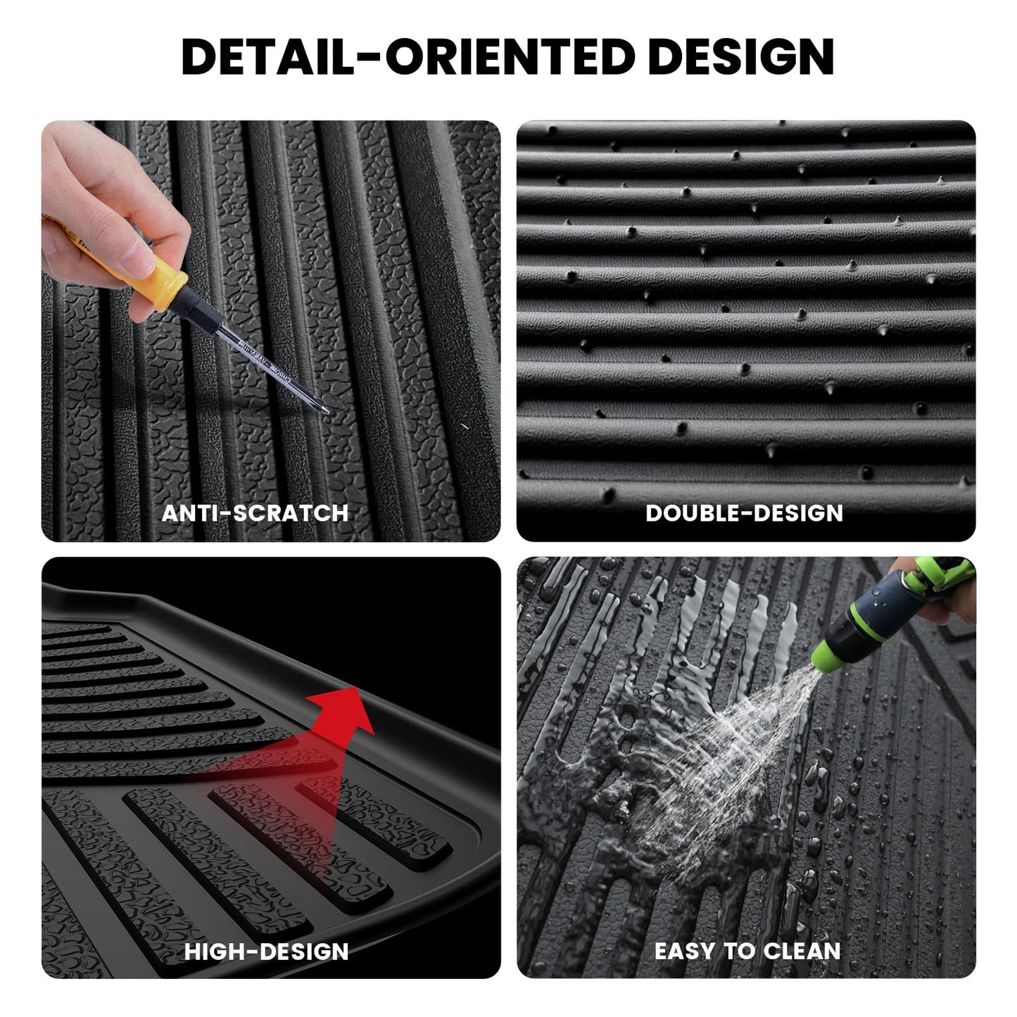 LASFIT Trunk Mat&Backrest Mat for Toyota 4Runner 2025-2026 5-Seater Gas Only(Not Fit Hybrid or 7-Seater), All Weather TPE Custom Fit Cargo Liner for 6th gen 4Runner SR5/TRD/Limited Cargo Mat