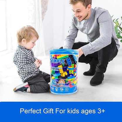 Dimple Building Blocks for Toddler (300 Pcs) Stacking Toys &amp Puzzle Games for Learning and STEM Fun Montessori Toys Educational Baby Blocks Age 3+ Toddler Boy &amp Girl Birthday for Kids