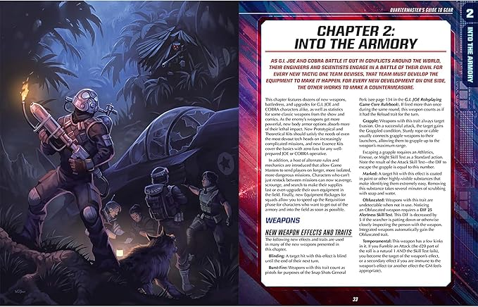 Renegade Game Studios G.I. Joe RPG Quartermaster's Guide to Gear Sourcebook Expansion