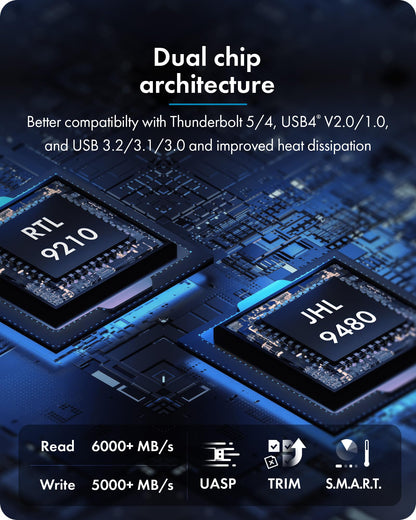 80Gbps M.2 NVMe SSD Enclosure with Cooling Fan, ICY BOX USB4 NVMe SSD Enclosure Compatible with Thunderbolt 5/4/3/USB 4 M-Key Key SSD up to 8TB, Aluminum Alloy Housing