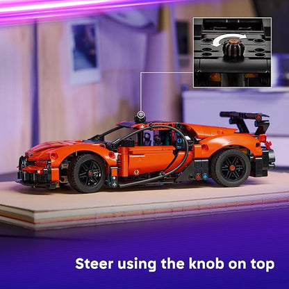 LEGO Technic Bugatti Chiron Pur Sport Hypercar Building Toy for Boys &amp Girls - Sports Car Toy W/Realistic Steering &amp Engine for Kids &amp Racing Fans Ages 9+ - Gift Idea for Birthdays - 4222