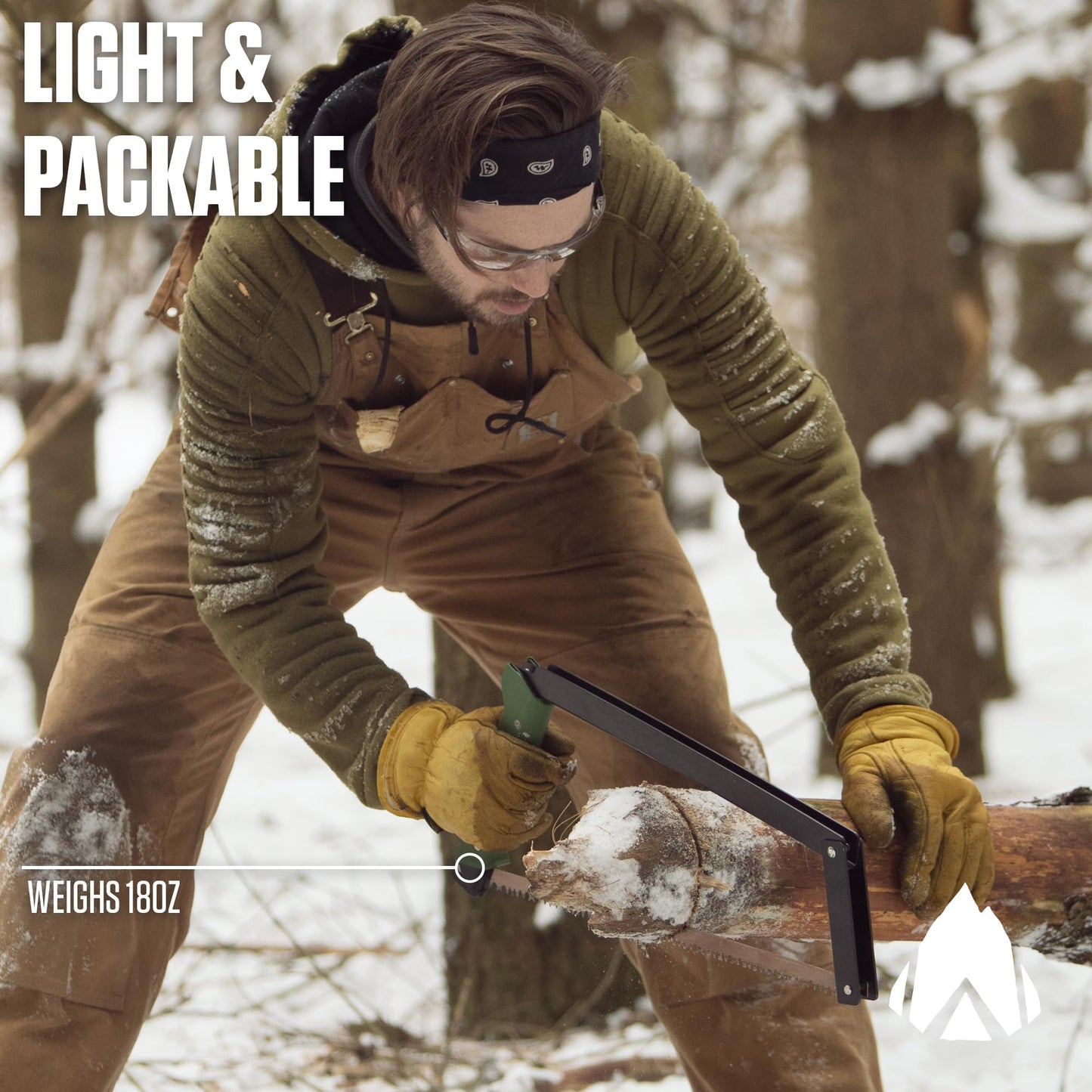 AGAWA - BOREAL21 Tripper Kit - Includes 21" Folding Saw, Nylon Carrying Case, 21" All-Purpose & 21" Aggressive Blade - For Camping, Hiking & Survival Gear (Black Frame/Green Handle)
