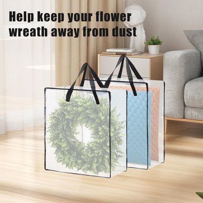 Skiennix Wreath Storage Bag - 26 Inch, 95L Container for Spring & Holiday Decorations | 4-Pack