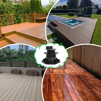 24Pack Adjustable Deck Support Pedestal, Deck Foundation Support Base for Floating Deck Platform, Deck Blocks Adjustable Deck Plastic Supports Pedestal Paver 2-3/8" to 5-1/2" by MCCKLE