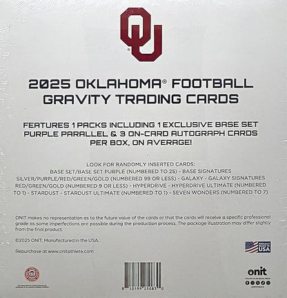 2025 Onit Gravity College Football Card Breaker Edition Box (Oklahoma Sooners)