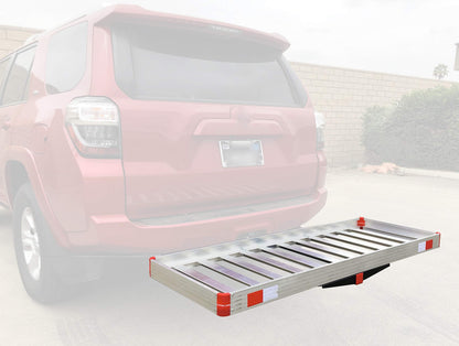 MaxxHaul 60" x 22" Aluminum Cargo Carrier Rack Basket for Luggage for SUV Truck Car Van - 500 lbs. Capacity, Silver