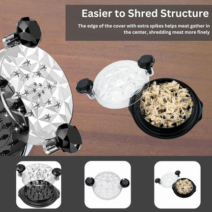 Skiennix Chicken Shredder Tool - Eco-Friendly, Ergonomic Design, BPA Free | Large Size, Black