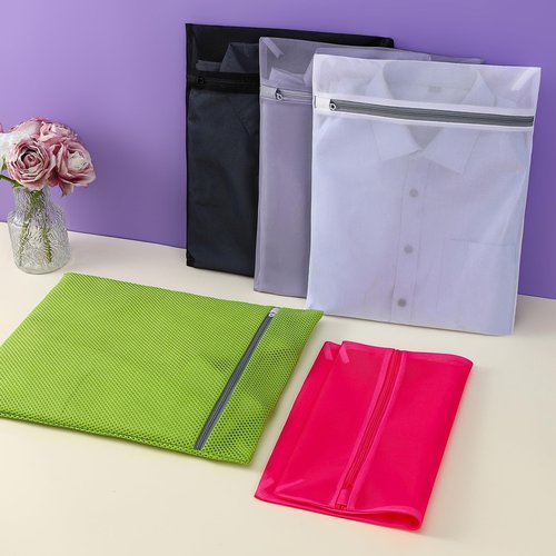 GUOZCARAY 4 pack Mesh Laundry Bags,Mesh Wash Bags,Lingerie Bags for Washing Delicates,12 x 16 Inches lingerie bags for Laundry, Travel Storage Organize Bag for Cotton Clothes,Sheet, Shoes(GREEN)