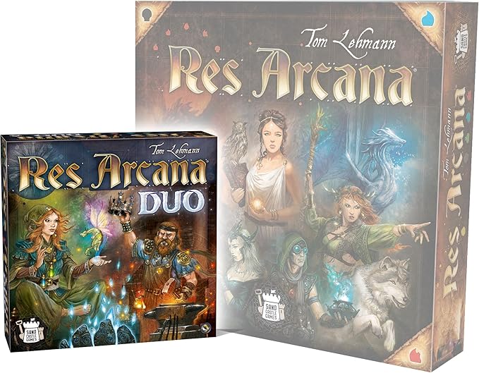 Res Arcana Duo Board Game - Strategic Two-Player Duel! Expandable Game System Fantasy Adventure Game for Kids &amp Adults Ages 14+ 2 Players 20 Min Playtime Made by Sand Castle Games