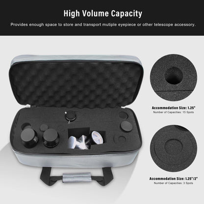 Astromania 2" 45-Degree Erecting Prism Diagonal - Bundle with - Transport Bag for 1.25" Eyepiece and 2" Eyepiece - Eyepiece Carry Case