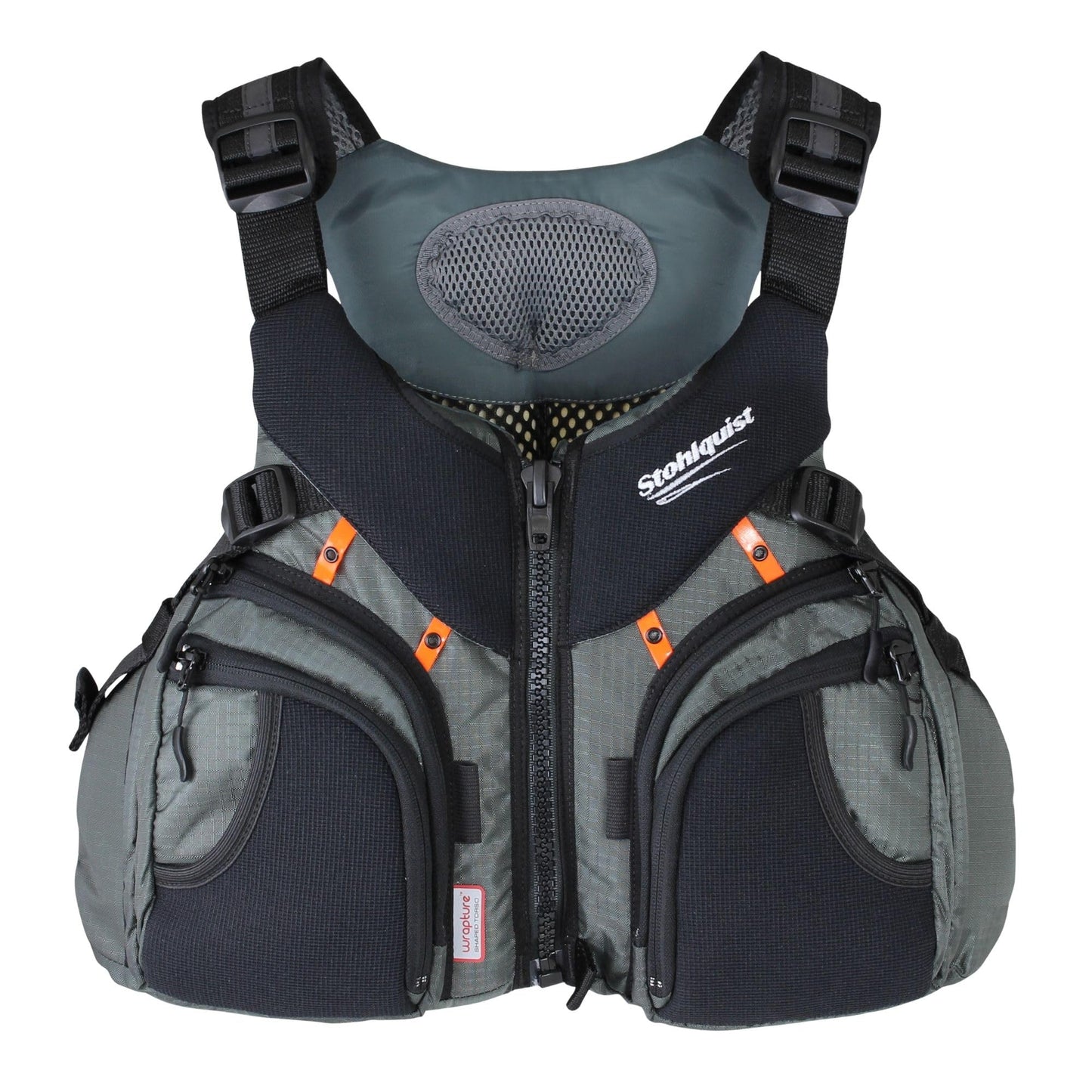 Stohlquist Keeper Fishing Lifejacket, USCG/Transport Canada Approved PFD (Gray, Medium)