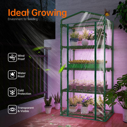 Bstrip Indoor Greenhouse with Grow Lights & Floor Grow Light for Indoor Plants