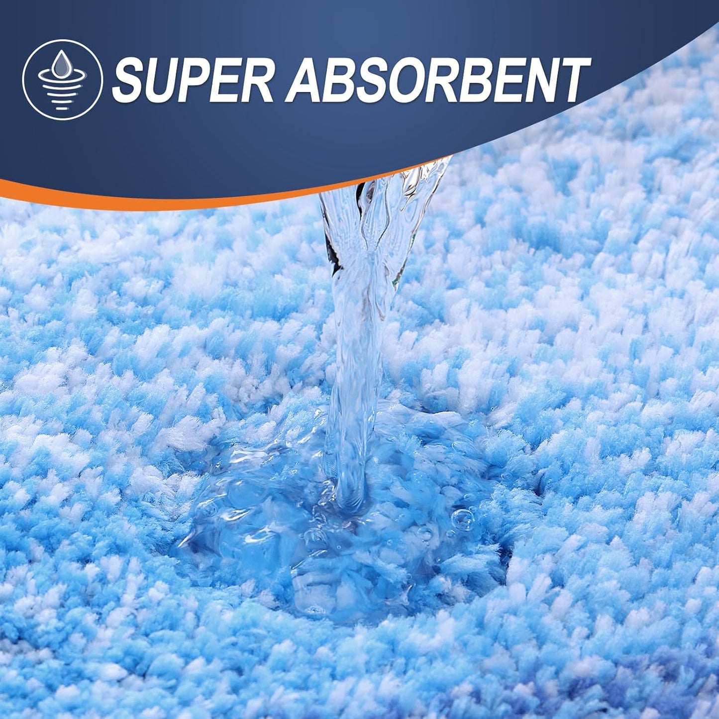 OLANLY Bathroom Rugs - Extra Soft Microfiber Mat | Quick Dry & Washable 30x20, Light Royal Blue