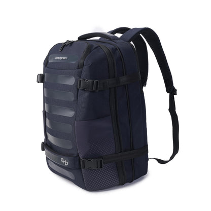 Hedgren TRIP Travel Backpack – Expandable, Water-Repellent RPET with RFID Blocking, Laptop & Clothing Compartments, Rain Cover & Smart Sleeve for Carry-On - 28.5 L (Peacoat Blue)