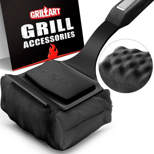 GRILLART Grill Brush - Bristle-Free Design with Replaceable Cleaning Head | Safe for Cast Iron & Stainless Steel Grates