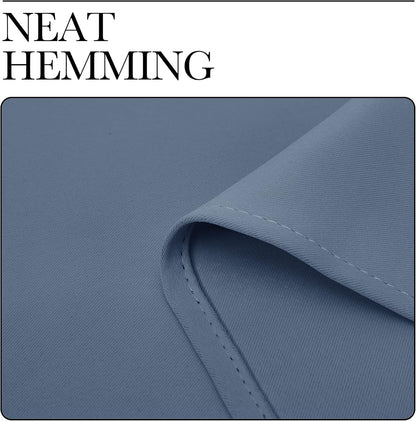 NICETOWN Kitchen Curtains - Thermal Insulated Grommet Panels for Small Windows | Stone Blue, 34" W x 45" L, 2PCs