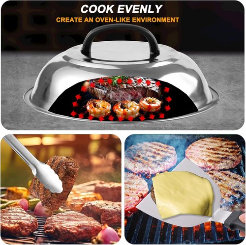 Blackstone 22PCS Griddle Accessories Set - Premium Flat Top Grill Tools with Metal Spatulas & Basting Cover