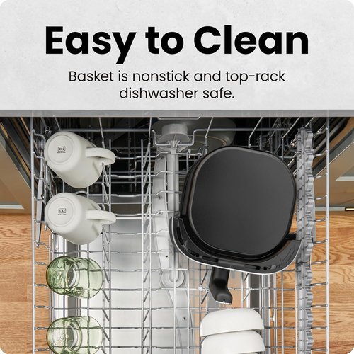 Chefman Air Fryer - 6 QT Compact Air Fryer with Hi-Fry Technology & Touchscreen Controls - Black