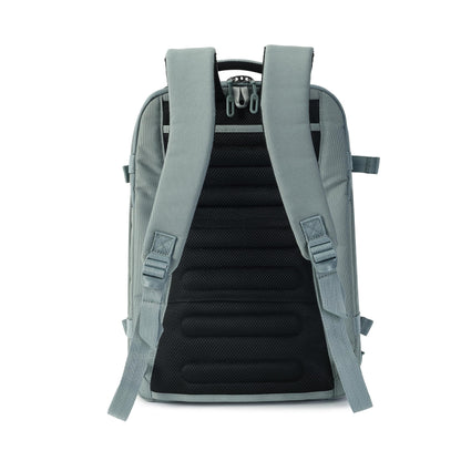 Hedgren | TRIP Travel Backpack – Expandable, Water-Repellent RPET with RFID Blocking, Laptop & Clothing Compartments, Rain Cover & Smart Sleeve for Carry-On | 28.5 L (Grey-Green)