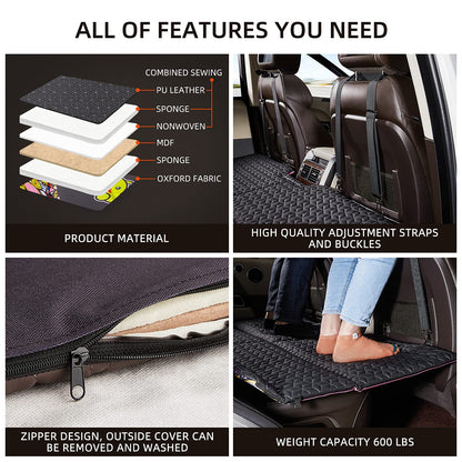 ABE Non-Inflatable Car Mattress,Double-Sided Folding Car Bed Mattress SUV,Portable SUV Mattress,Camping Mattress Back Seat,Back Seat Extender for Dogs(Dinosaur World)